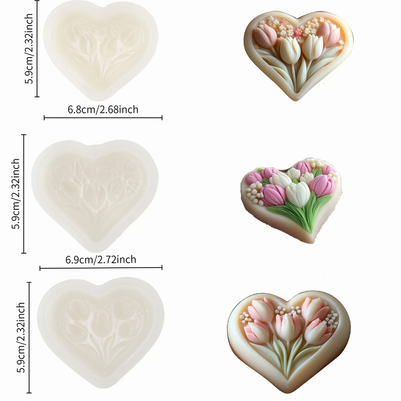 Silicone Mold for Heart-shaped - Soap Making Book For Beginners บทวิจารณ์และราคา